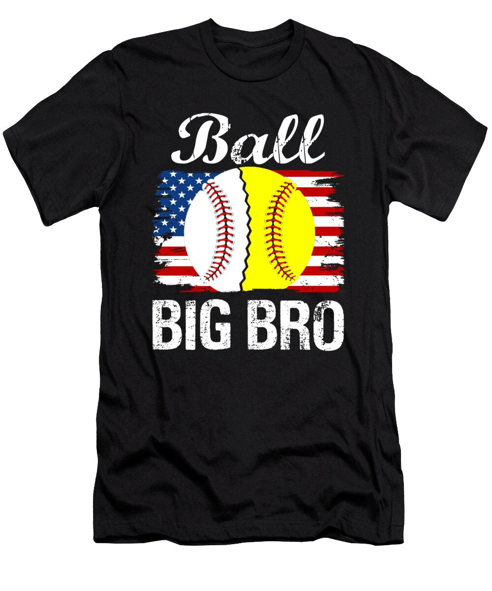 1 Ball Big Bro Baseball Softball Dhbubble T-Shirt