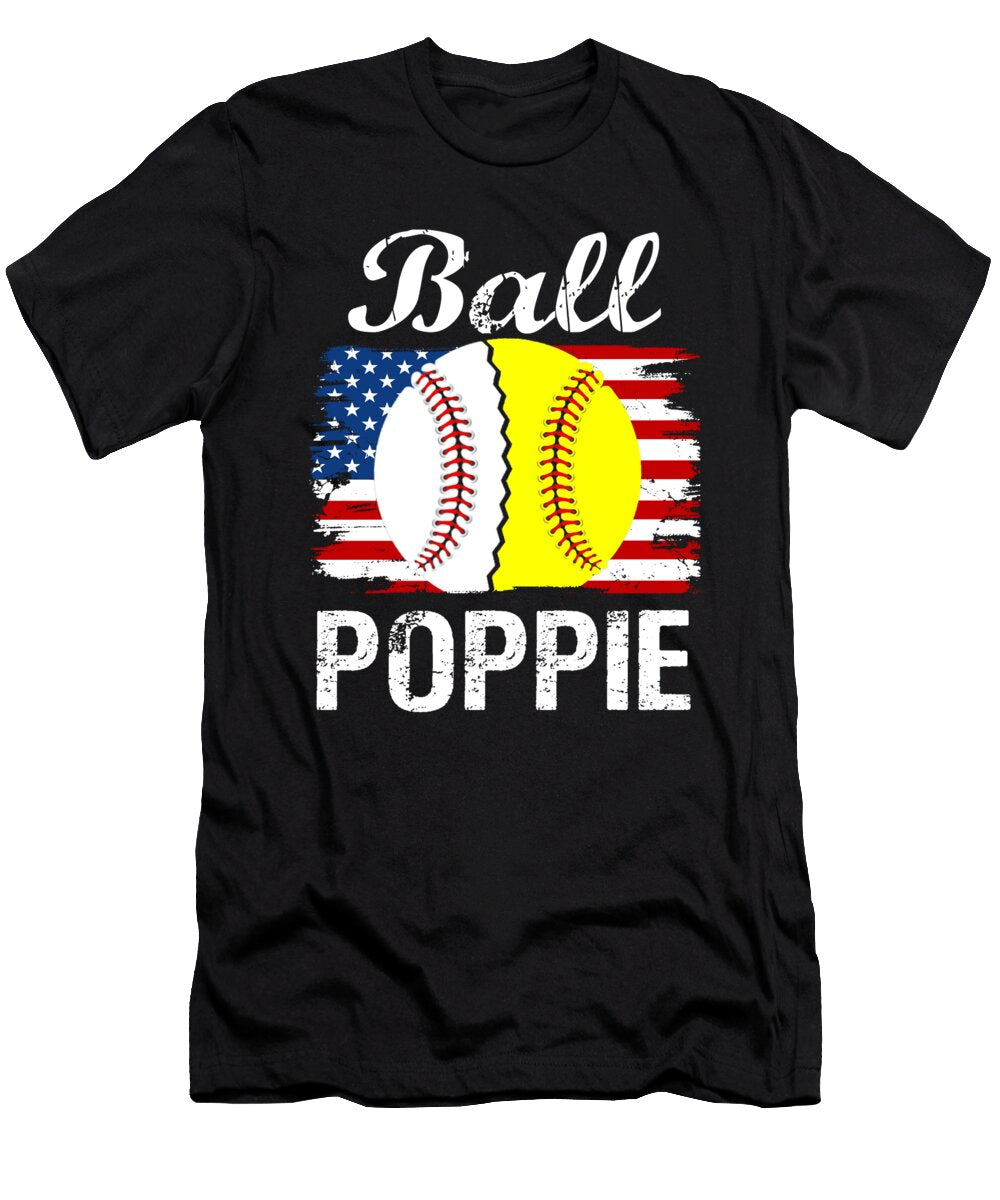 1 Ball Poppie Baseball Softball Dhbubble T-Shirt