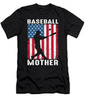 1 Baseball Mother USA Flag Catcher Fathers Day Dhbubble T-Shirt