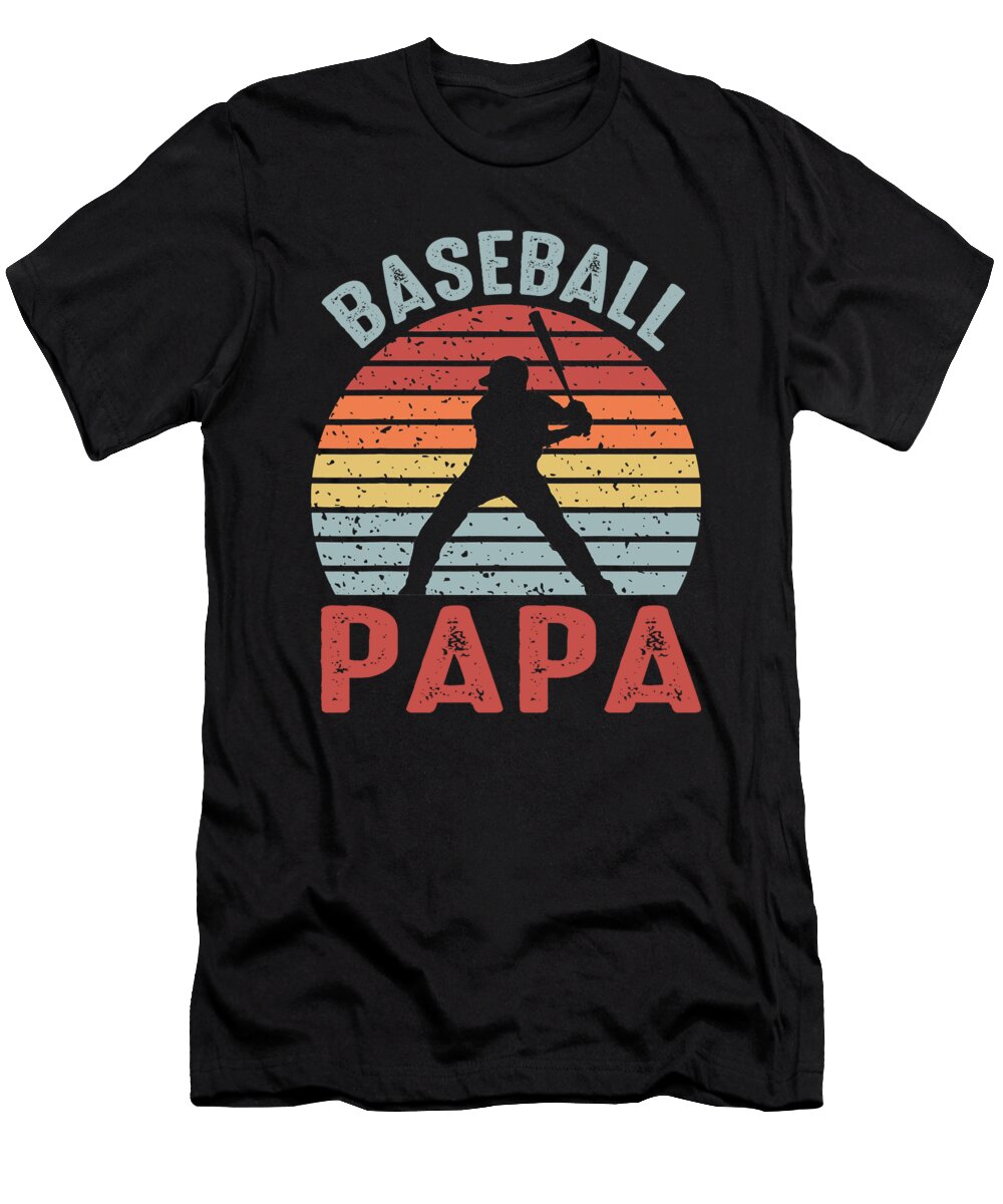 1 Baseball Papa Fathers Day Dhbubble T-Shirt