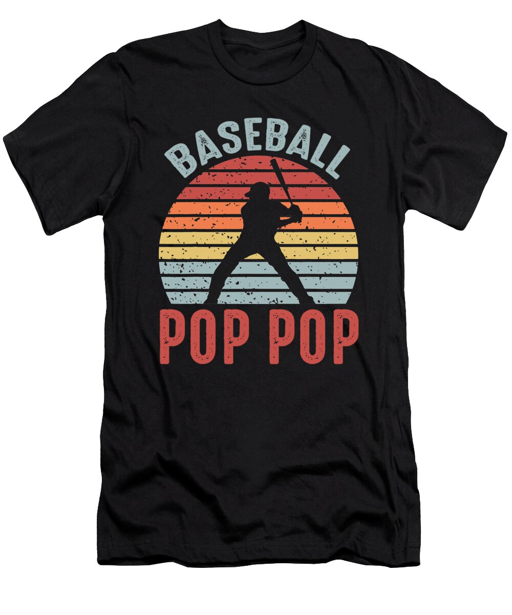 1 Baseball Pop Pop Fathers Day Dhbubble T-Shirt