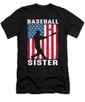 1 Baseball Sister USA Flag Catcher Fathers Day Dhbubble T-Shirt