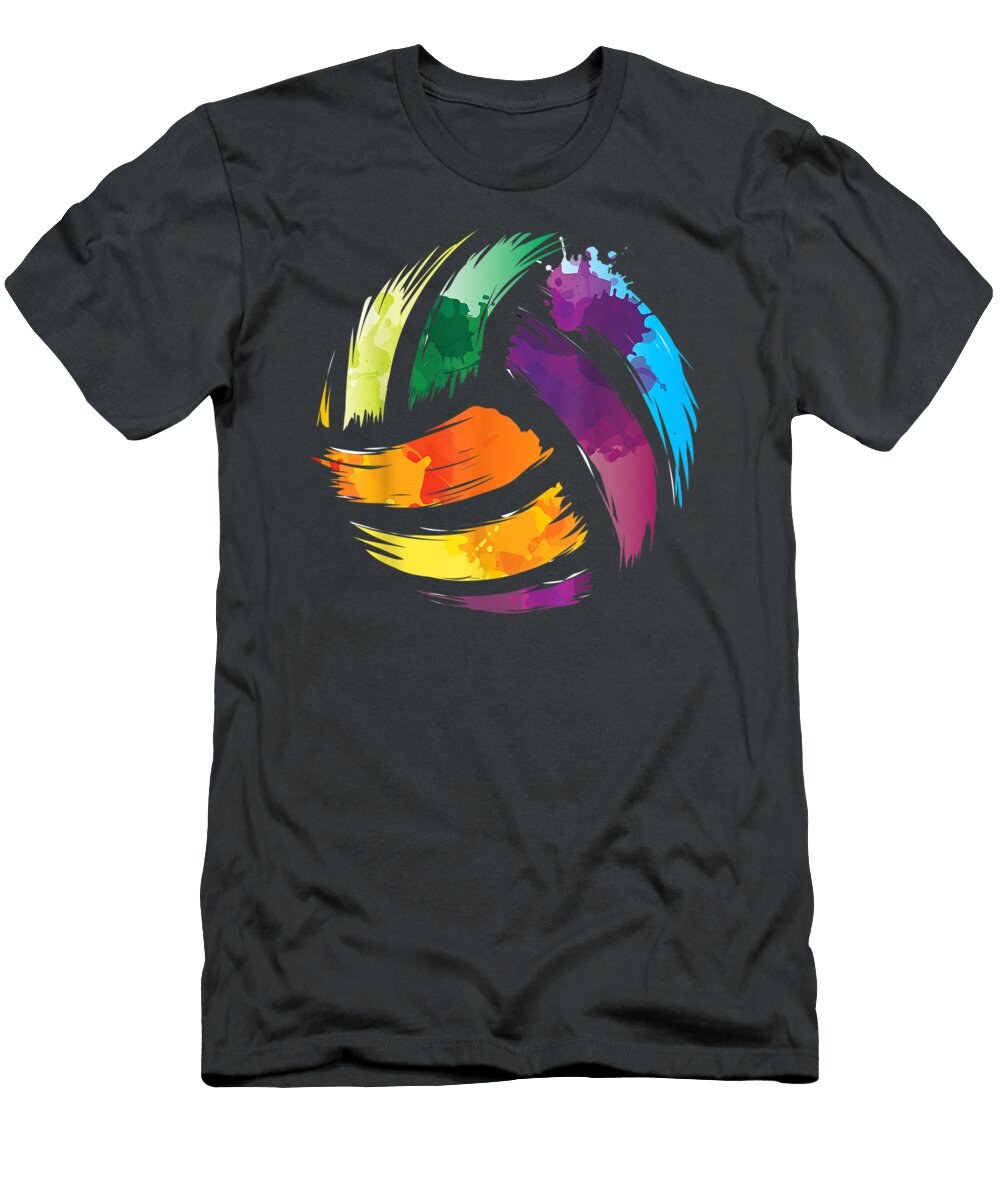 1 Colorful Volleyball Cute Colorsplash Ball Arash Syeda T-Shirt