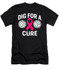 1 Dig for a Cure Ribbon Volleyball Breast Cancer Natalie Lidford T-Shirt