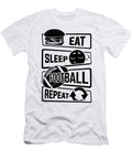 1 Eat Sleep Football Repeat Touchdown USA America Mister T-Shirt