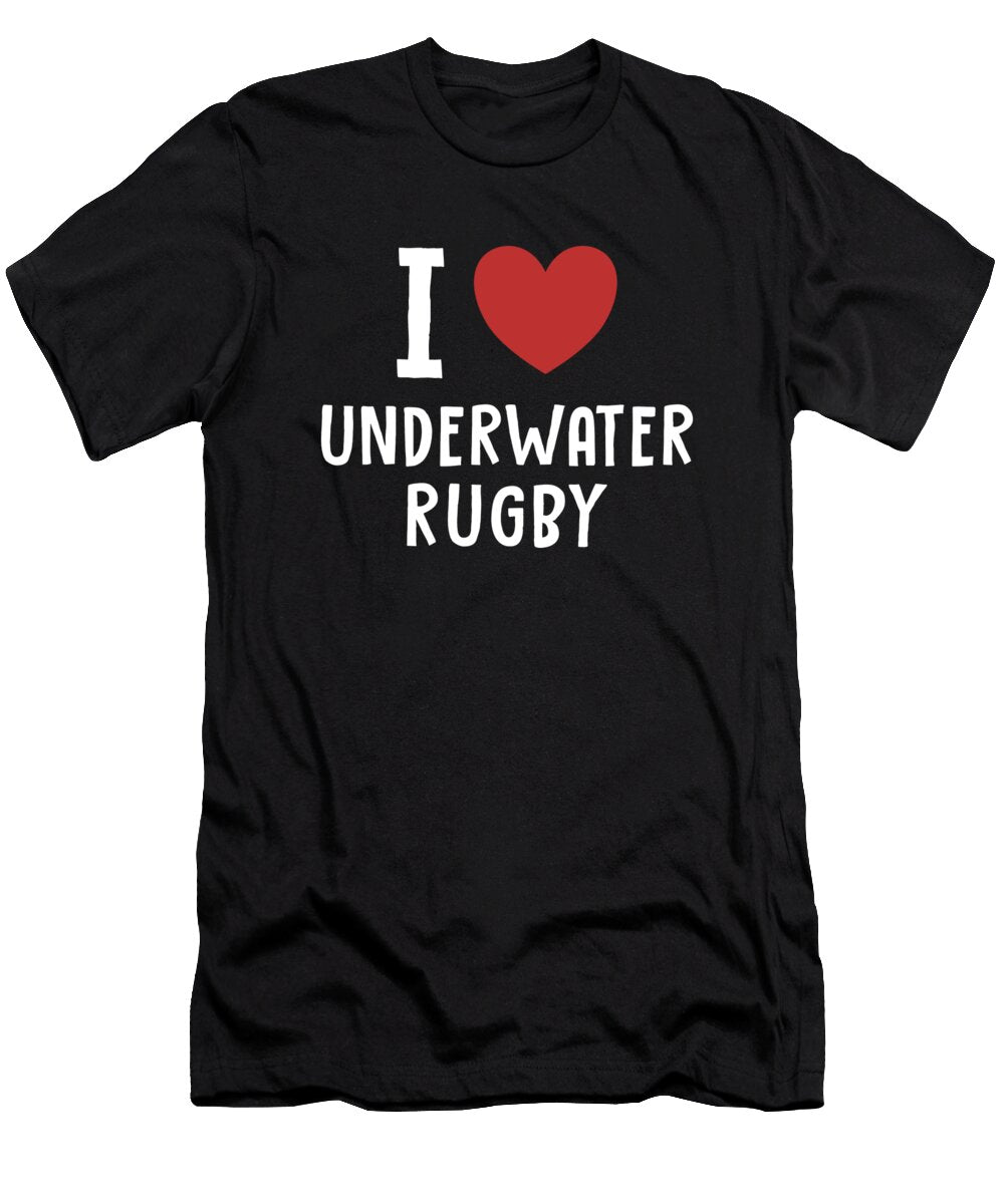 1 I Love Underwater Rugby Scuba Diver Uwr Underwater Rugby Marco Rothe T-Shirt