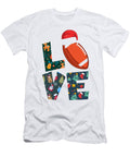1 Love Christmas American Football Santa Hat Xmas Florian Dold Art T-Shirt