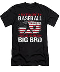 1 My Favorite Baseball Catcher Calls Me Big Bro Baseball USA Flag Dhbubble T-Shirt
