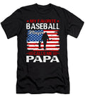 1 My Favorite Baseball Catcher Calls Me Papa Baseball USA Flag Dhbubble T-Shirt