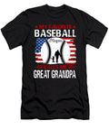 1 My Favorite Baseball Player Calls Me Great Grandpa Baseball USA Flag Dhbubble T-Shirt