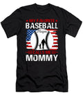 1 My Favorite Baseball Player Calls Me Mommy Baseball USA Flag Dhbubble T-Shirt