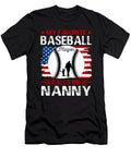 1 My Favorite Baseball Player Calls Me Nanny Baseball USA Flag Dhbubble T-Shirt