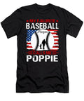 1 My Favorite Baseball Player Calls Me Poppie Baseball USA Flag Dhbubble T-Shirt