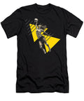 1 Outside Hitter Volleyball Powerful Spiker on Modern Geometric Background Dream Stuff T-Shirt