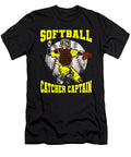 1 Softball Batter Catcher Pitcher Softball Crazy Squirrel T-Shirt