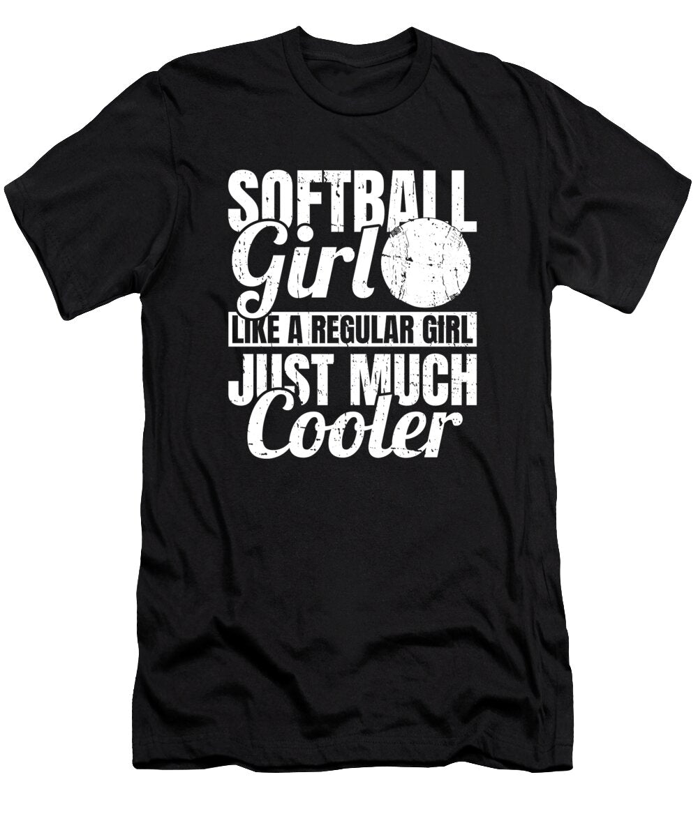 1 Softball Catcher Batter Pitcher Softball Crazy Squirrel T-Shirt