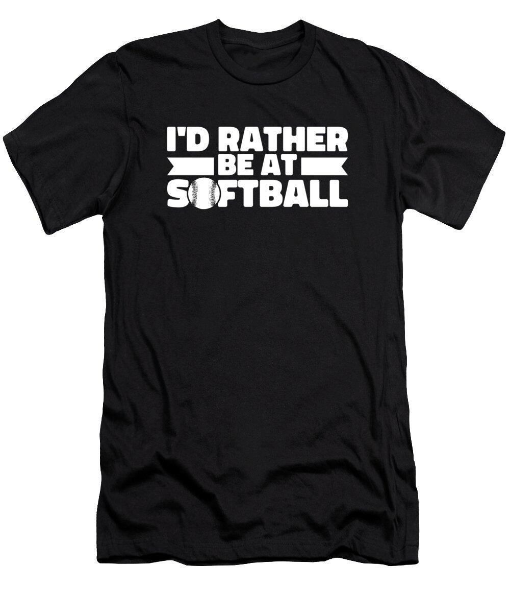 1 Softball Catcher Pitcher Batter Softball Crazy Squirrel T-Shirt