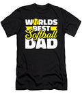 1 Softball Father Catcher Pitcher Batter Softball Dad Crazy Squirrel T-Shirt