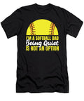1 Softball Father Pitcher Batter Catcher Softball Dad Crazy Squirrel T-Shirt