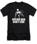 1 Softball Pitcher Catcher Batter Pitcher Hair Dont Care Crazy Squirrel T-Shirt
