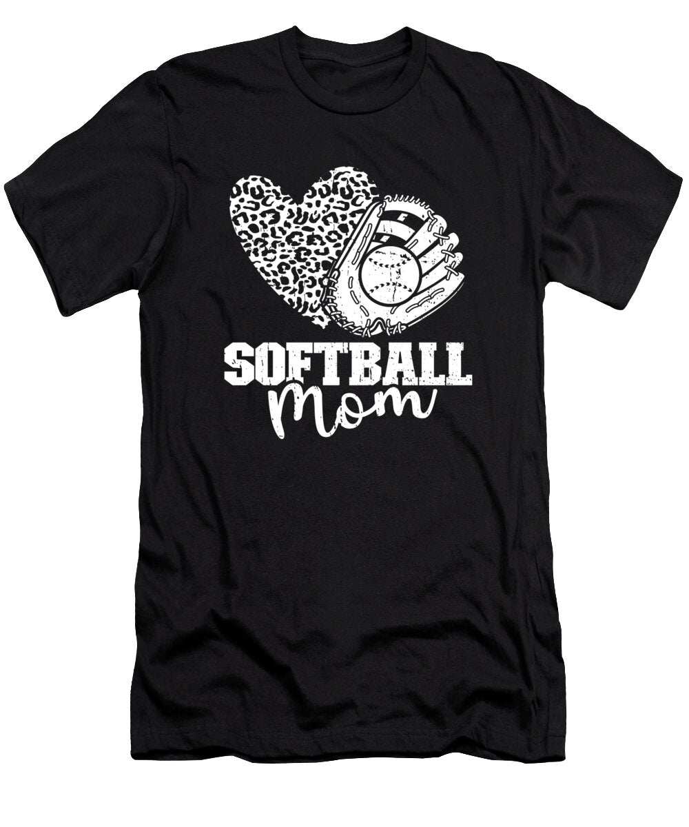 1 Softball Pitcher Catcher Batter Softball Mom Crazy Squirrel T-Shirt