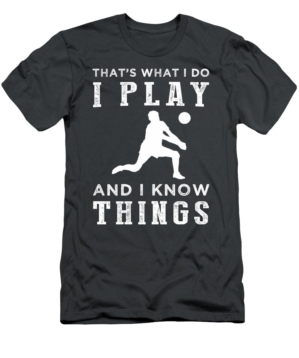 1 Spikes Smarts Hilarious Volleyball Funny Volleyball T-Shirt
