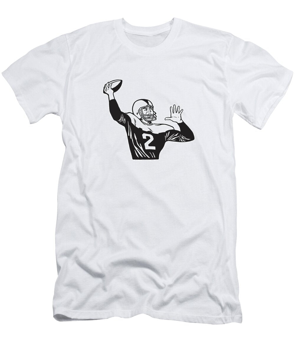 1 View of American Football Player Csa Images T-Shirt