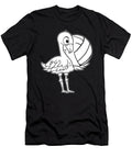 1 Volleyball Vball Beach Volleyball Flamingo Crazy Squirrel T-Shirt