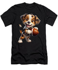 10 American Football Puppy Touchdown Quarterback Linebacker Dog Heidi Joyce T-Shirt