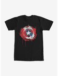 Marvel Captain America Shield Watercolor Print T-Shirt
