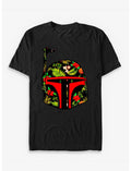 Star Wars Boba Fett Tropical Print Helmet T-Shirt