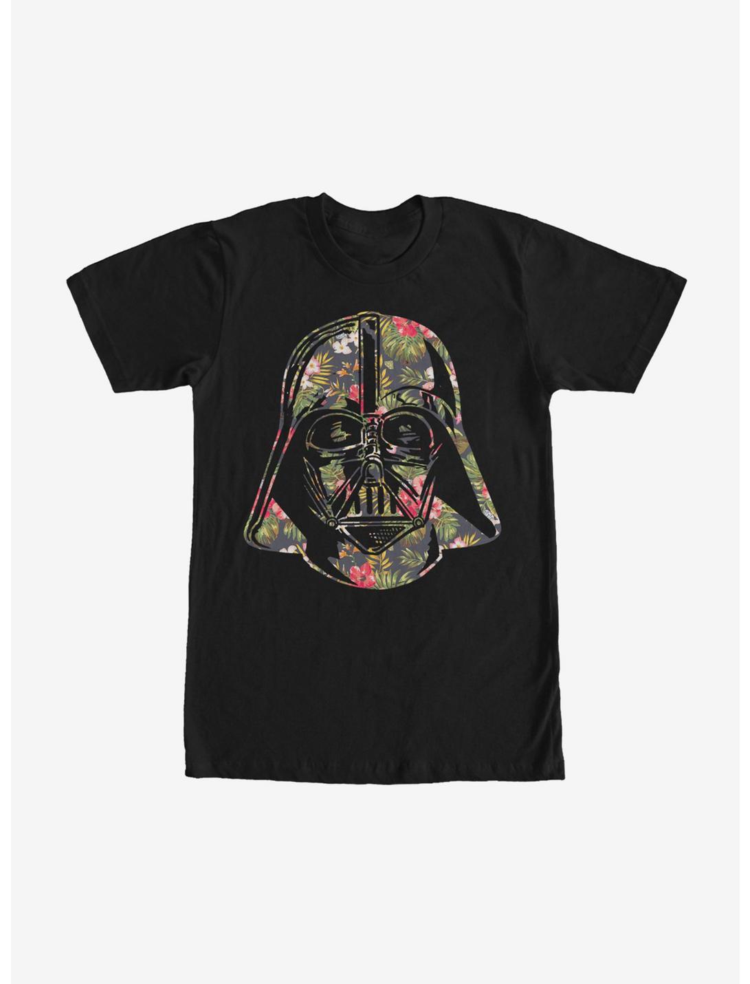 Star Wars Tropical Print Darth Vader Helmet T-Shirt