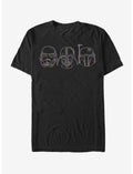 Star Wars Stormtrooper Vader Fett Helmet Trio T-Shirt