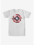 Marvel Captain America Shield Glitch T-Shirt