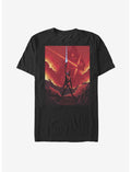 Star Wars Rey Lightsaber Flames T-Shirt