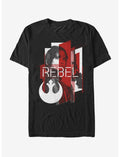 Star Wars Jyn Geometric Rebel Emblem Print T-Shirt