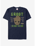 Marvel Guardians of the Galaxy Vol. 2 Groot Skills T-Shirt
