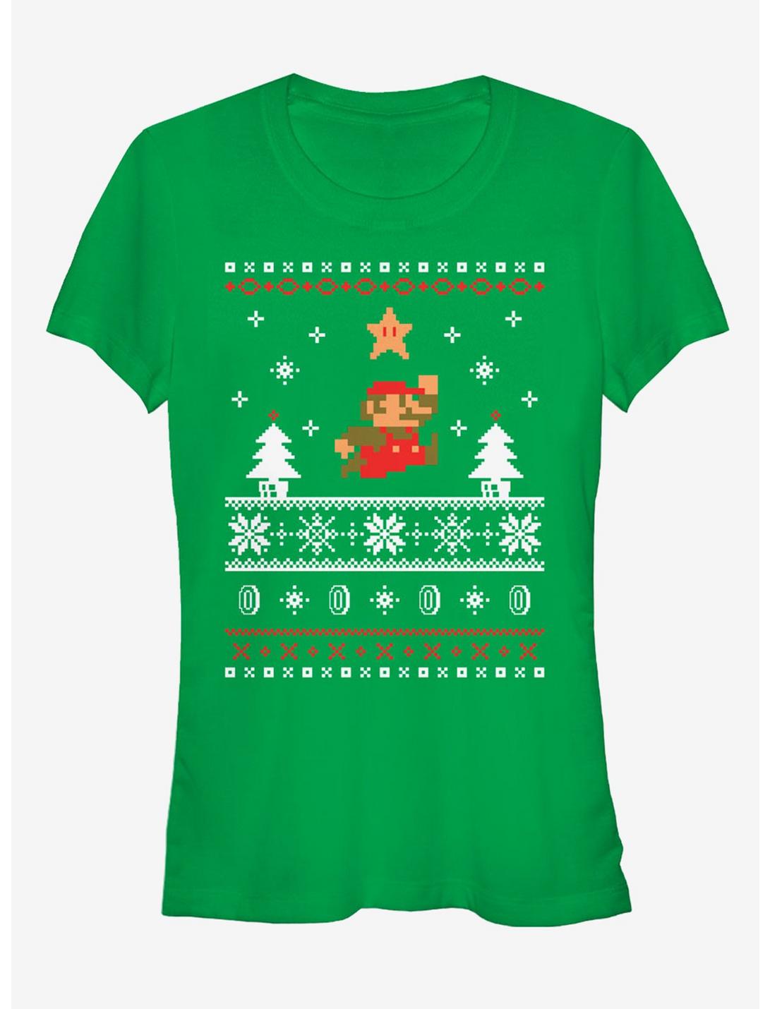 Nintendo Mario Ugly Christmas Sweater Girls T-Shirt
