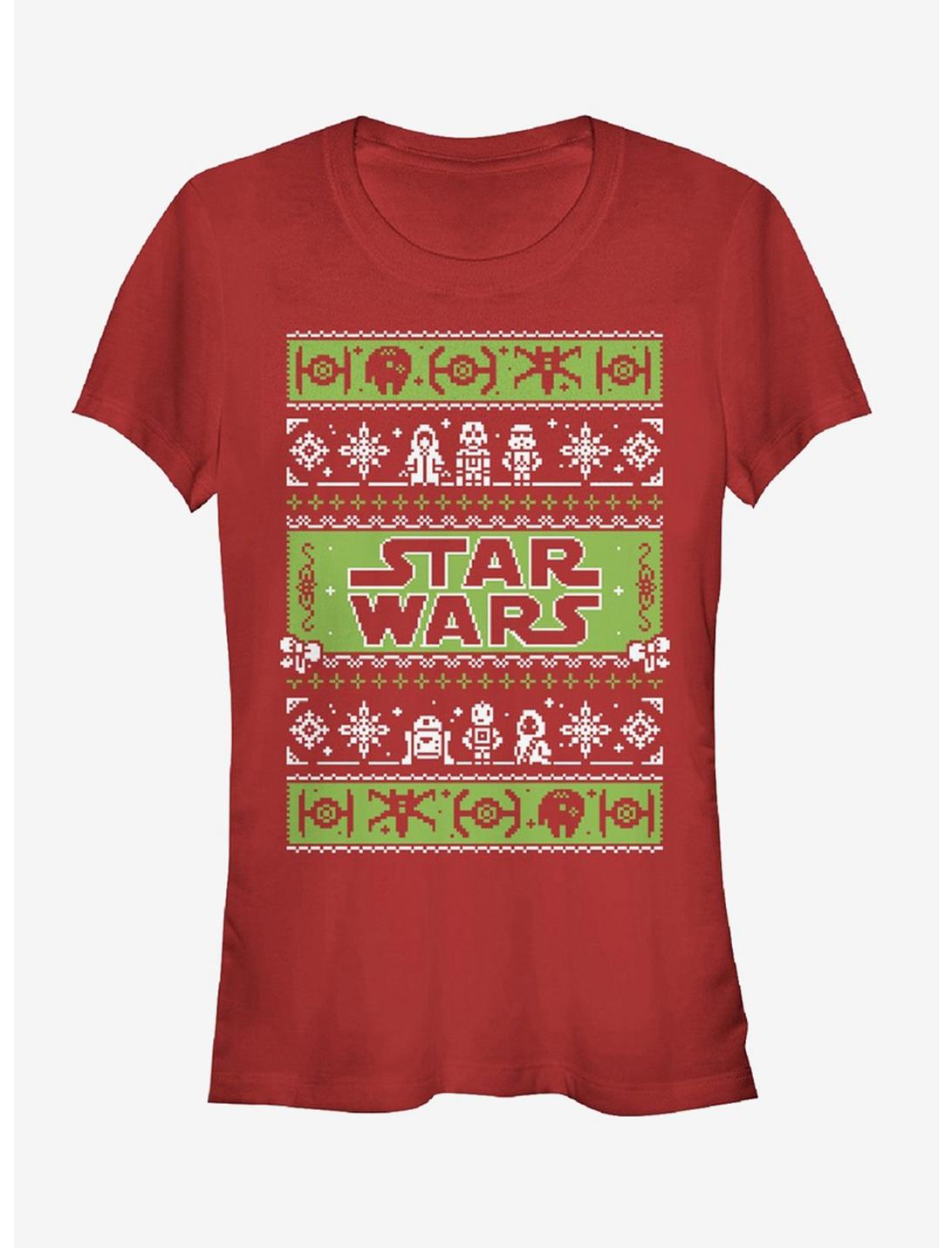 Star Wars Ugly Christmas Sweater Come to the Merry Side Girls T-Shirt