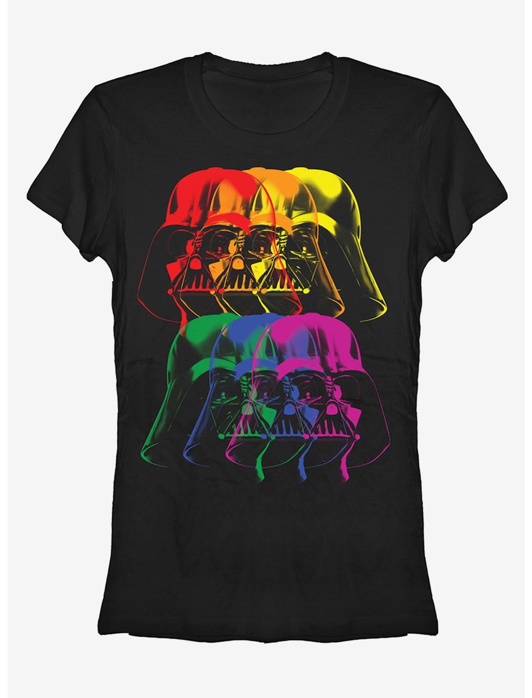 Star Wars Darth Vader Helmet Rainbow Girls T-Shirt
