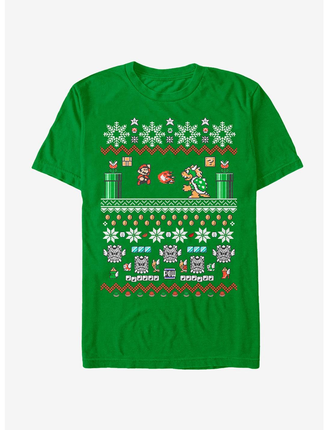 Nintendo Mario and Bowser Ugly Christmas Sweater T-Shirt