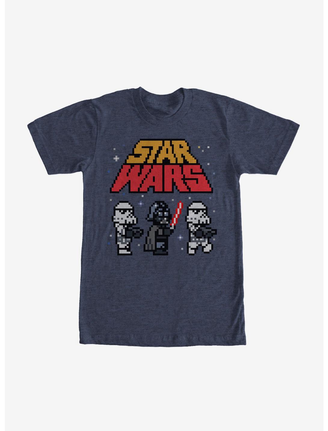 Star Wars Pixel Darth Vader and Stormtroopers T-Shirt