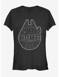 Star Wars Millennium Falcon Home Girls T-Shirt