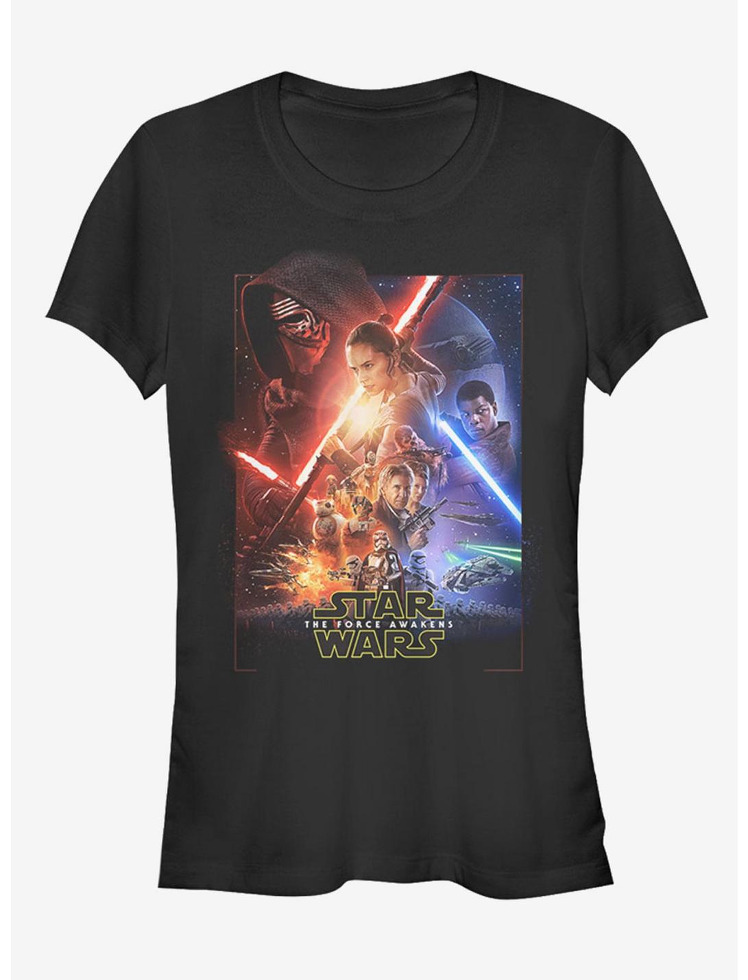 Star Wars Episode VII The Force Awakens Movie Poster Girls T-Shirt