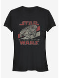 Star Wars Episode VII The Force Awakens Millennium Falcon Girls T-Shirt