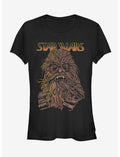 Star Wars Chewie Hair Cartoon Girls T-Shirt