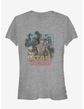 Star Wars Episode VII The Force Awakens Rey and Crew Girls T-Shirt