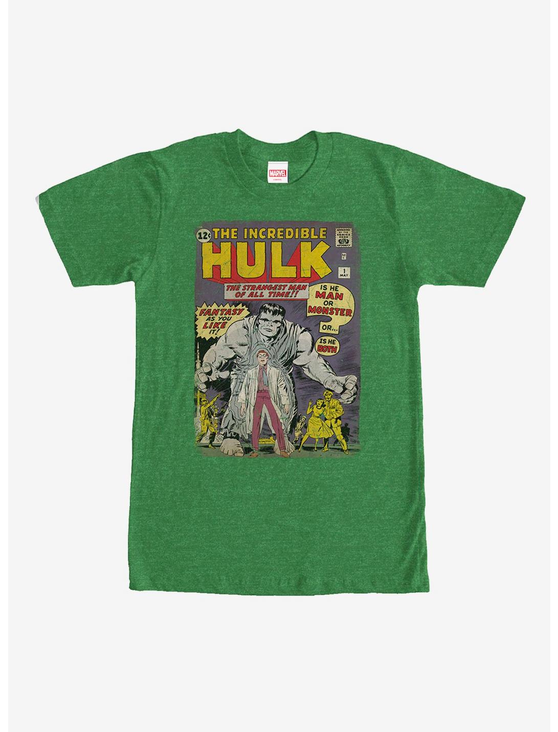 Marvel Hulk Comic Book Cover Print T-Shirt