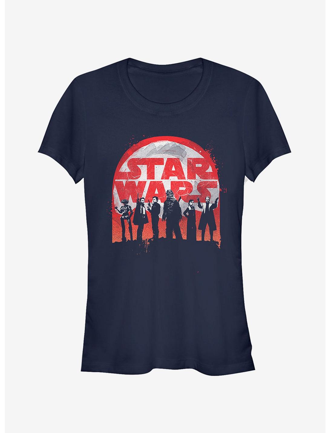 Star Wars Logo Character Splatter Print Girls T-Shirt