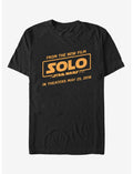 Star Wars Solo A Star Wars Story In Theaters Logo Text T-Shirt